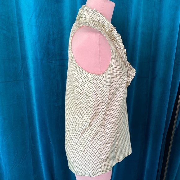 J Crew Calixta Flecked Silk Ruffle Blouse Top - Picture 7 of 8